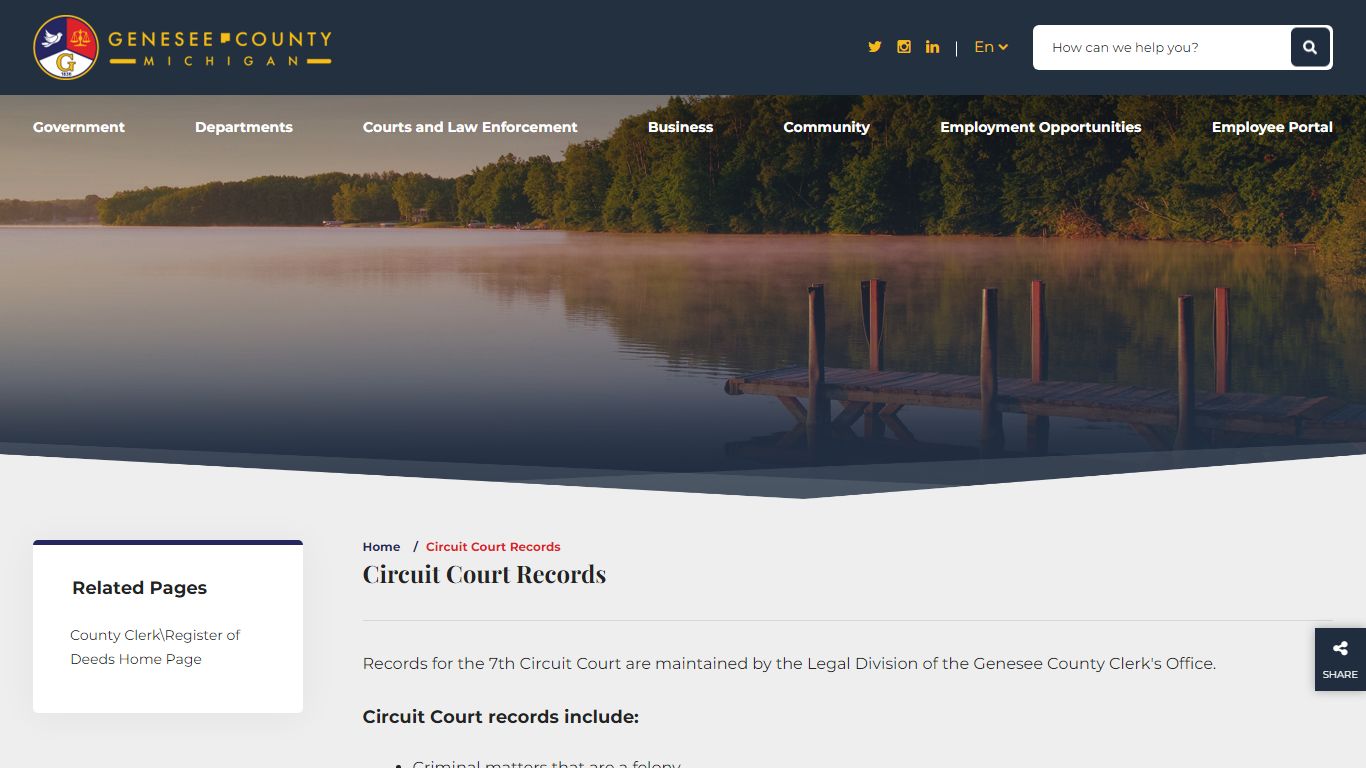 Circuit Court Records - Genesee County Mi