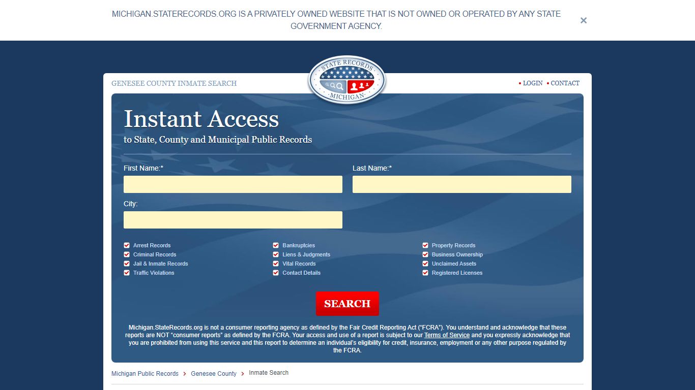 Genesee County, Michigan Inmate Search | StateRecords.org